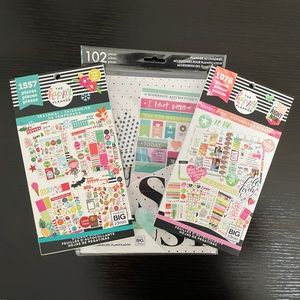 The happy planner sticker books and planner accessories